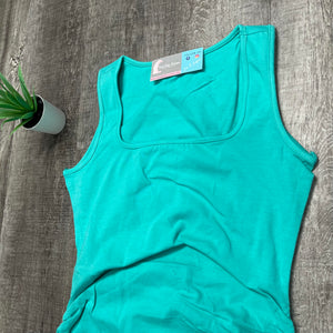 Ava Side Ruched Tank Top | Mint