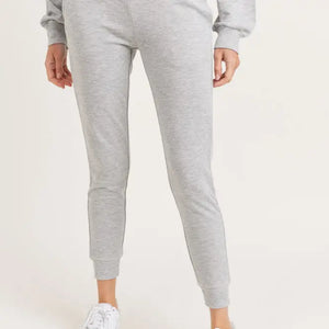 French Terry Cuffed Skinny Joggers | Grey