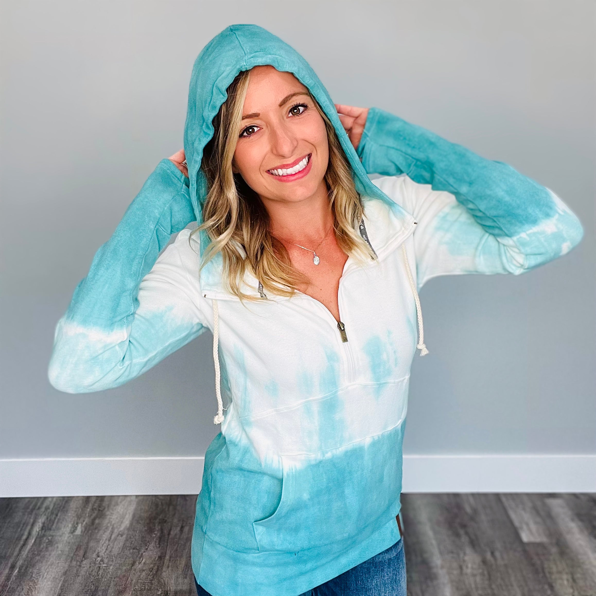 Blue-tiful Horizons | Half Zip Sweater | Ampersand