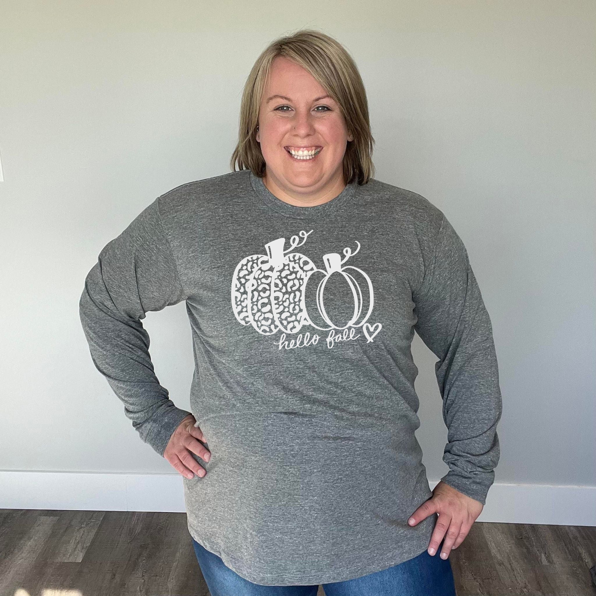 Hello Fall Long Sleeve | Graphite Heather