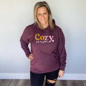 Cozy Season Hoodie | Maroon Heather