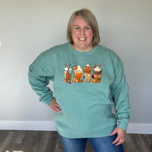 Fall Beverage Crew neck | Sage